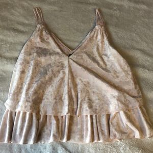 pink velvet cami